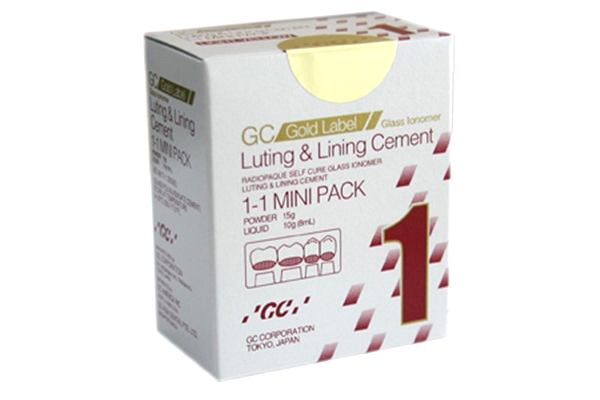 GC Fuji 1 Glass Ionomer Cement – Gold Label, Radiopaque (Luting & Lining) BIG