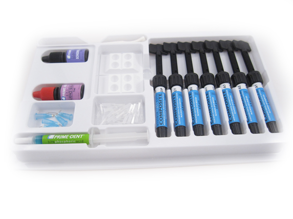 Prime-Dent Porcelain Repair Kit, contains 1.2 ml syringe of LC dental dam,  1.2