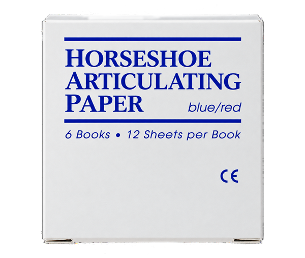 House Brand Articulating Paper Horseshoe, Blue/Red (Box of 6 books)