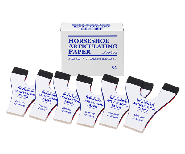 House Brand Articulating Paper Horseshoe, Blue/Red (Box of 6 books) (Detail)