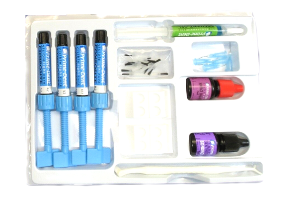 Prime-Dent VLC Nano Hybrid Composite 4 Syringe Kit - (A2, A3, A3.5, B2) - 001-614 (INSIDE THE KIT)