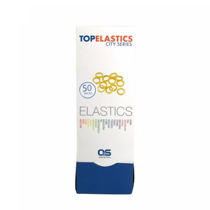 O&S Top Elastic City Series Orthodontic Elastomerics Intraoral Rubber Bands - Latex (5000/Box)