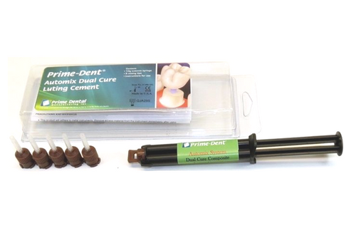 Prime-Dent Dual Cure Automix Dental Luting Cement 1 Syringe Kit A2/Natural Shade 100-101 - First Choice Dental Supplies