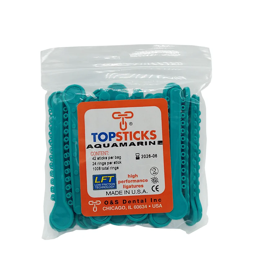 O & S Dental TopSticks Orthodontic Elastic Ligature Ties