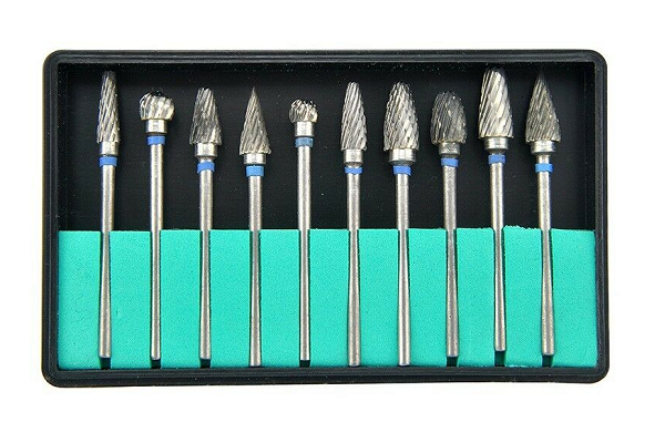 Lot De 28 Fraises Dentaires En Carbure De Tungstène + Support 48 Trous - Laboratoire Dentaire - Neuf