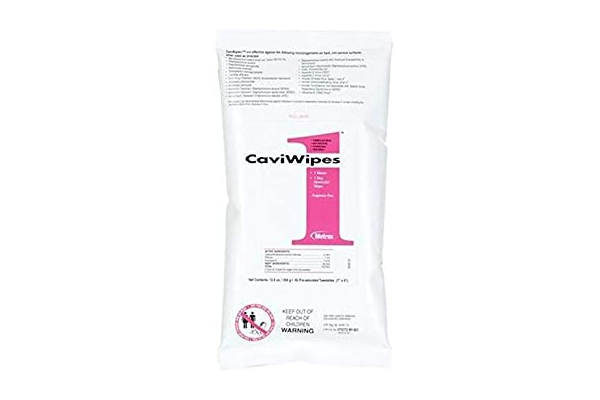 Metrex CaviWipes1 Disposable Towelettes Flat Pack, 7" x 9" Front