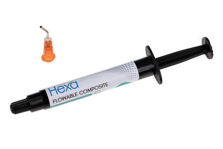 Hexa Light Cure Flowable Low Viscosity Composite 4 Syringe Kit - Hygedent USA
