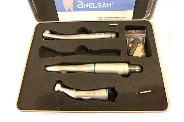Anelsam Torque Handpiece Kit LED Torque Push Button Highspeed Lowspeed Push Button Contra Angle 1