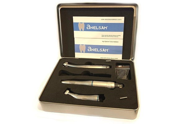 Anelsam Torque Handpiece Kit LED Torque Push Button Highspeed Lowspeed Push Button Contra Angle