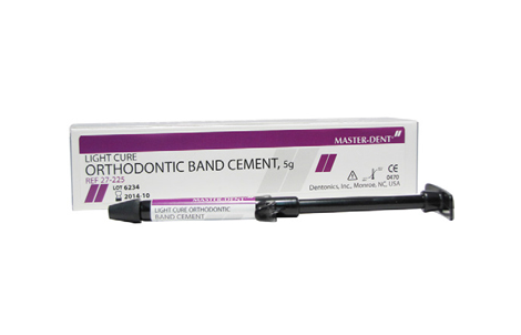 Master-Dent Light Cure Orthodontic Band Glass Ionomer Cement 5gm Syringe 27-225 - First Choice Dental Supplies