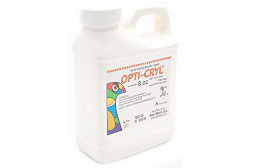 New Stetic USA OPTI-CRYL Heat Curing Acrylic Liquid 8 oz