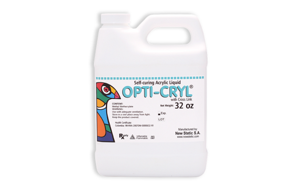 New Stetic USA OPTI-CRYL Self Curing Acrylic Liquid 32 oz
