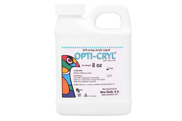 New Stetic Opti-Cryl Self-Cure Acrylic Liquid 8 oz