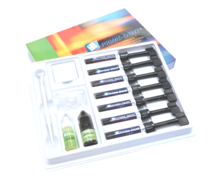 Prime-Dent Light Cure Hybrid Dental Resin Composite 7 Syringe Kit 001-010 - First Choice Dental Supplies