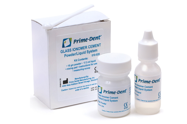 Prime-Dent Permanent Dental Glass Ionomer Luting Cement Kit for Crowns 010-020 - First Choice Dental Supplies 1