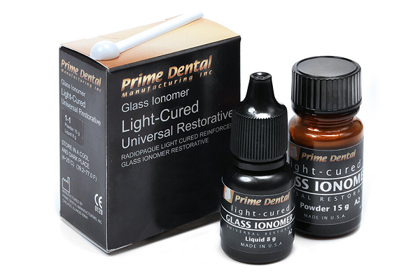 Prime-Dent Glass Ionomer Light Cured Universal Restorative Cement Kit - A2 Shade 000-185 - First Choice Dental Supplies 1